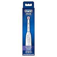 Oral-B Pro 100 3D White, Battery Powered Electric Toothbrush, White
