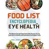 FOOD LIST ENCYCLOPEDIA FOR EYE HEALTH: The Ultimate Eyesight Superfoods Guide:Discover the Top Foods Rich in Vitamins and Antioxidants For Brighter Vision