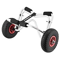 Kayak Cart - 150lbs Capacity Canoe Dolly with Airless Tires, Foldable Aluminum Frame, and Carrying Bag