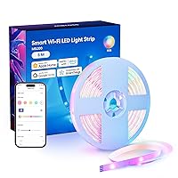 meross Smart LED Strip Lights Works with Apple HomeKit, 16.4ft WiFi RGB Strip, Compatible with Siri, Alexa&Google and SmartThings, App Control, Color Changing Led Strips for Bedroom, TV, Party