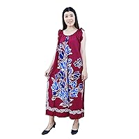 SKJF Sleeveless Summer Dress Women Casual Floral Handmade Dress with Pockets