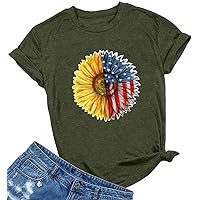 Women American Flag Shirts USA Flag Stars Stripes Graphic Blouse Patriotic Shirt 4th of July T Shirt Summer Tops Tee
