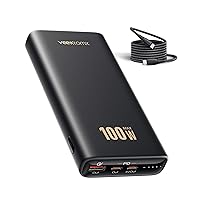 VEEKTOMX 100W Laptop Power Bank 20000mAh Fast Charging Portable Laptop Charger USB C PD 3.0 Battery Bank Compatible with MacBook iPhone15/14/13/12/11 Pro iPad Samsung Steam Deck Camera etc