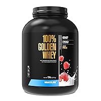 Maxler 100% Golden Whey Protein - 23g of Premium Whey Protein Powder per Serving - Pre, Post & Intra Workout - Fast-Absorbing Whey Hydrolysate, Isolate & Concentrate Blend - Strawberry Cream 5 lbs