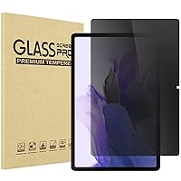 Privacy Screen Protector for Galaxy Tab S9 FE+ Plus/ S9 Plus/ S8 Plus/ S7 FE/ S7 Plus 12.4 Inch, Anti-Spy Tempered Glass Tinted Screen Film Guard for Samsung Tablet SM-X610/X810/X800/T730/T970