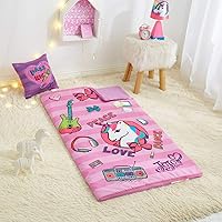 Idea Nuova JoJo Siwa 3 Piece Set with Sleeping Bag, Dec Pillow and Collapsible Storage Cube, Ages 3+,Kids