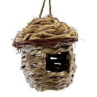 Songbird Essentials Hanging Grass Roosting Pockets and Houses - Round Hanging Grass Roosting Pocket