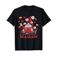 Cute Gnome Mamaw Valentines Day Women Family Matching T-Shirt