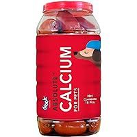 Absolute Calcium Sausage Dog Supplement Enriched with Optimum Calcium and Phosphorus for Healthy Skeletal System Keeps The Pet Active and Promotes Joint Health -(Jar 18 Pieces)