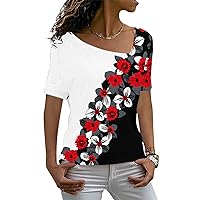 Workout Clothes for Women,Womens Summer Lace Tops Short Sleeve V Neck Polka Dot Blouses Shirts Womens Top