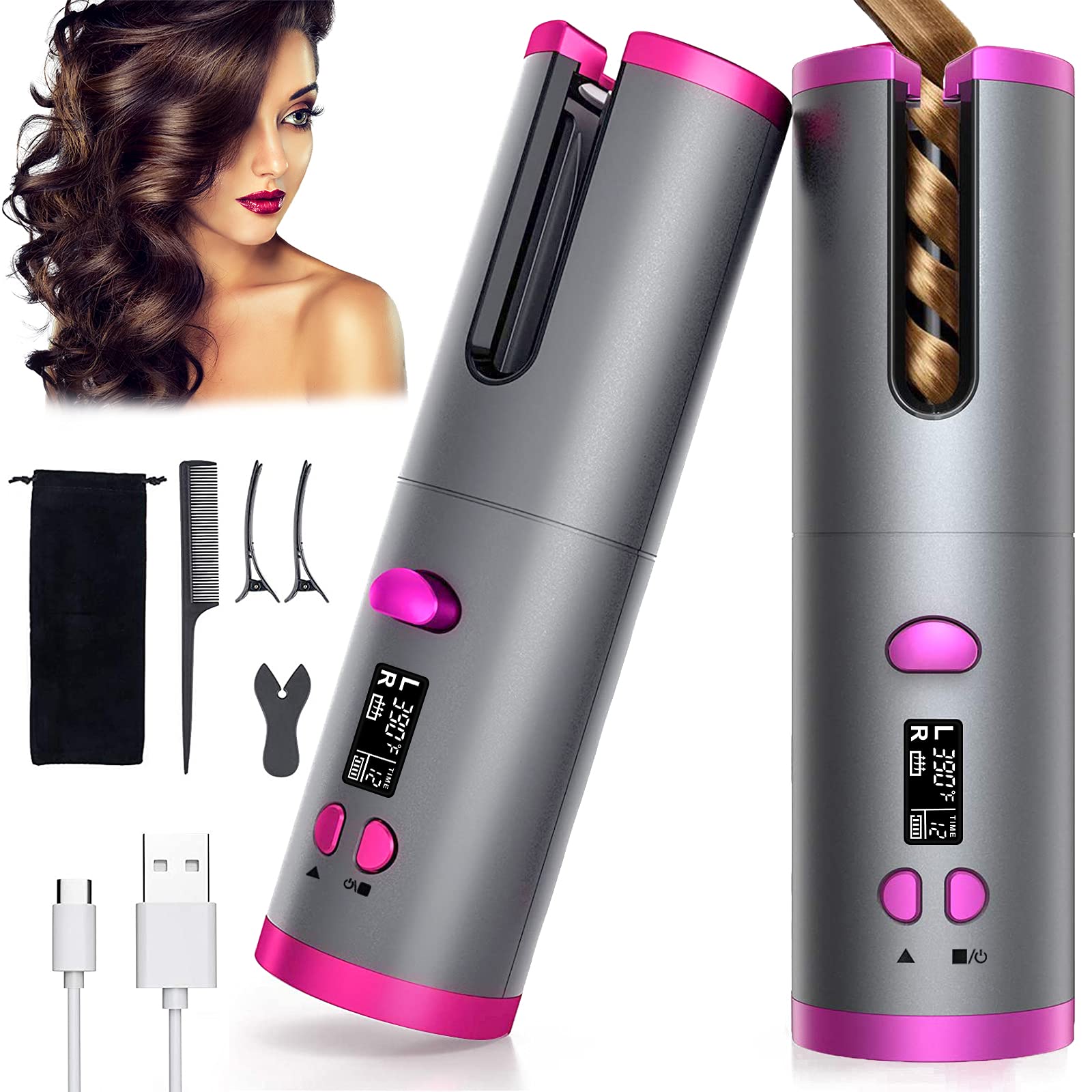 Mua Unbound Cordless Automatic Hair Curler, Anti-Tangle Wireless Auto  Curling Iron Wand, Portable USB Rechargeable Spin Curler Ceramic Barrel  Rotating for Short Hair&Long Hair,Heats Up Quick trên Amazon Mỹ chính hãng  2022 |
