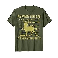 Hunting-Shirt Family Tree Has Deer Stand Funny Hunter Dad T-Shirt
