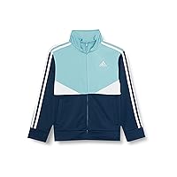 adidas Boys' Zip Front Sportswear Color Block Tricot Jacket
