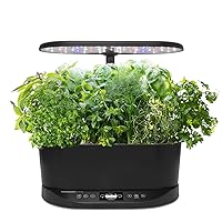 AeroGarden Bounty Basic - Indoor Garden with LED Grow Light, Black