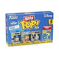 Bitty Pop! Disney Mini Collectible Toys 4-Pack - Sorcerer Mickey Mouse, Dale, Princess Minnie Mouse & Mystery Chase Figure (Styles May Vary)