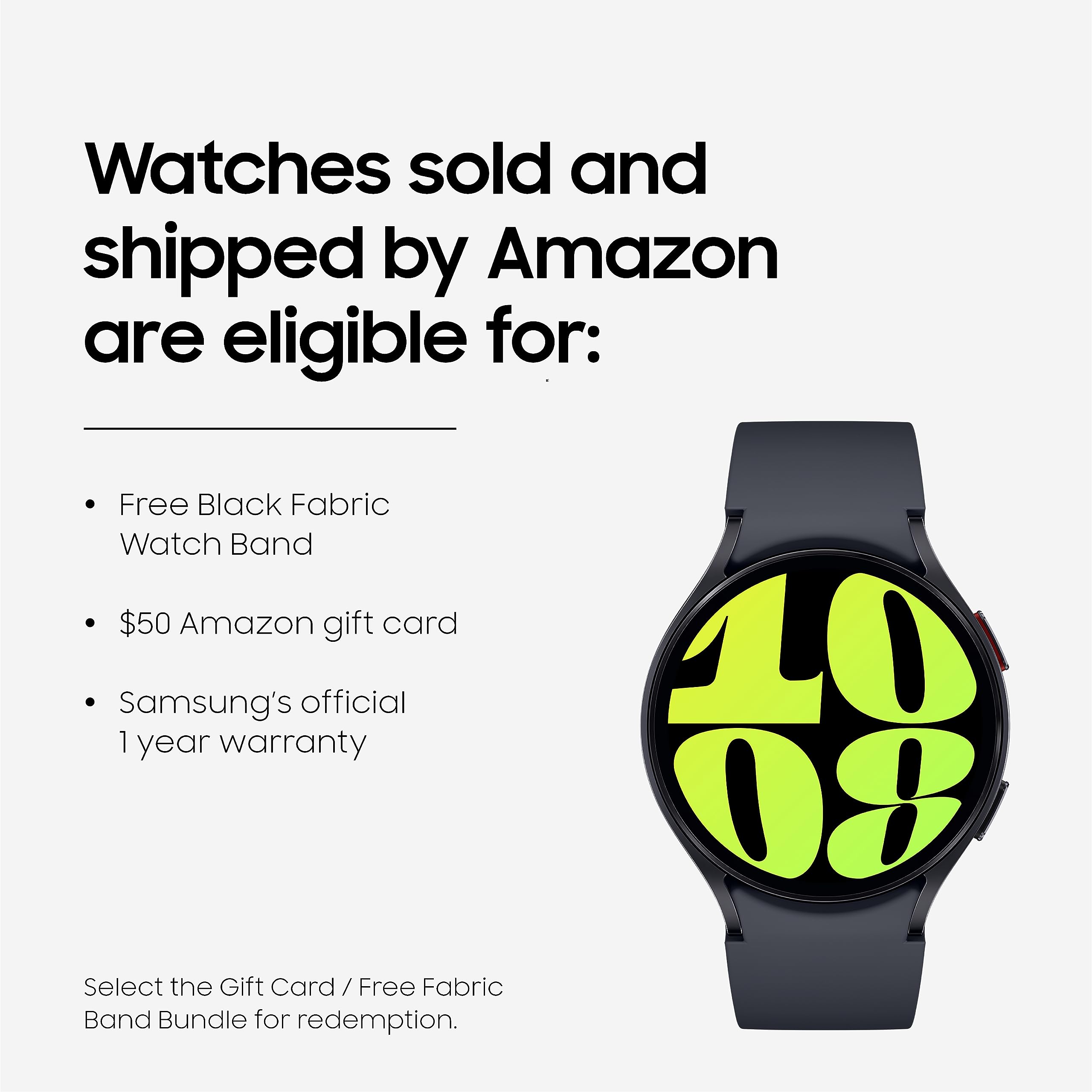 SAMSUNG Galaxy Watch 6 40mm LTE Smartwatch w/ Fitness Tracker, Personalized HR Zones, Advanced Sleep Coaching, Heart Monitor, BIA Sensor, Biggest Screen, US Version, Gold
