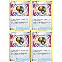 Ultra Ball 150/172 - Brilliant Stars - Pokemon Trainer Card Lot Playset x4