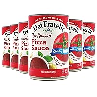 Dei Fratelli Fire Roasted Pizza Sauce (15 oz. Cans, 6 pack) - Vine-Ripened - No Water Added – Non-GMO, Gluten-Free