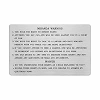 Official Standard Miranda Rights Warning Card with Legal Waiver - Double-Sided, Durable, Easy-to-Read for Law Enforcement and Police Use