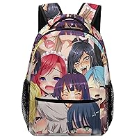 Anime Face Ahegao Travel Backpack for Men Women Lightweight Computer Laptop Bag Casual Daypack