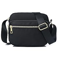 Women Cross Body Bag Small Multi-Pocket Nylon Shoulder Handbag Casual Travel Purse for Ladies Daily Use