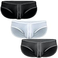 Real Men Ares-Accent Low-Rise Pouch Bikini Brief – 1, 3, 6 Pack with Size ABCD Pouch XS - 5XL