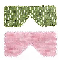 Rose Quartz Eye Mask & Jade Eye Mask Facial Maks for Relive Eliminate Puffiness Anti Aging Therapy Hot or Cold Using