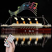 LED Light Kit for(Titanic), Lighting Kit Compatible with Lego 10294 ( Only Led Light, Building Block Model not Included) (RC with Sounds)