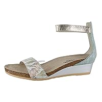 NAOT Footwear Women’s Pixie Wedge Sandal with Cork Footbed and Arch Support Footbed - Adjustable Ankle Strap - Comfort and Support – Lightweight and Perfect for Travel - Narrow to Medium Fit