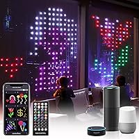 540Leds Alexa Dynamic Curtain Lights, Smart WiFi DIY Animated Color Changing Led Curtain String Window Light, Remote Control Waterproof Year Round Lights for Bedroom Wall Easter Decor, 5 x 6.6ft