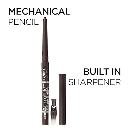 L’Oréal Paris Makeup Infallible Never Fail Original Mechanical Pencil Eyeliner with Built in Sharpener, Black, 1 Count