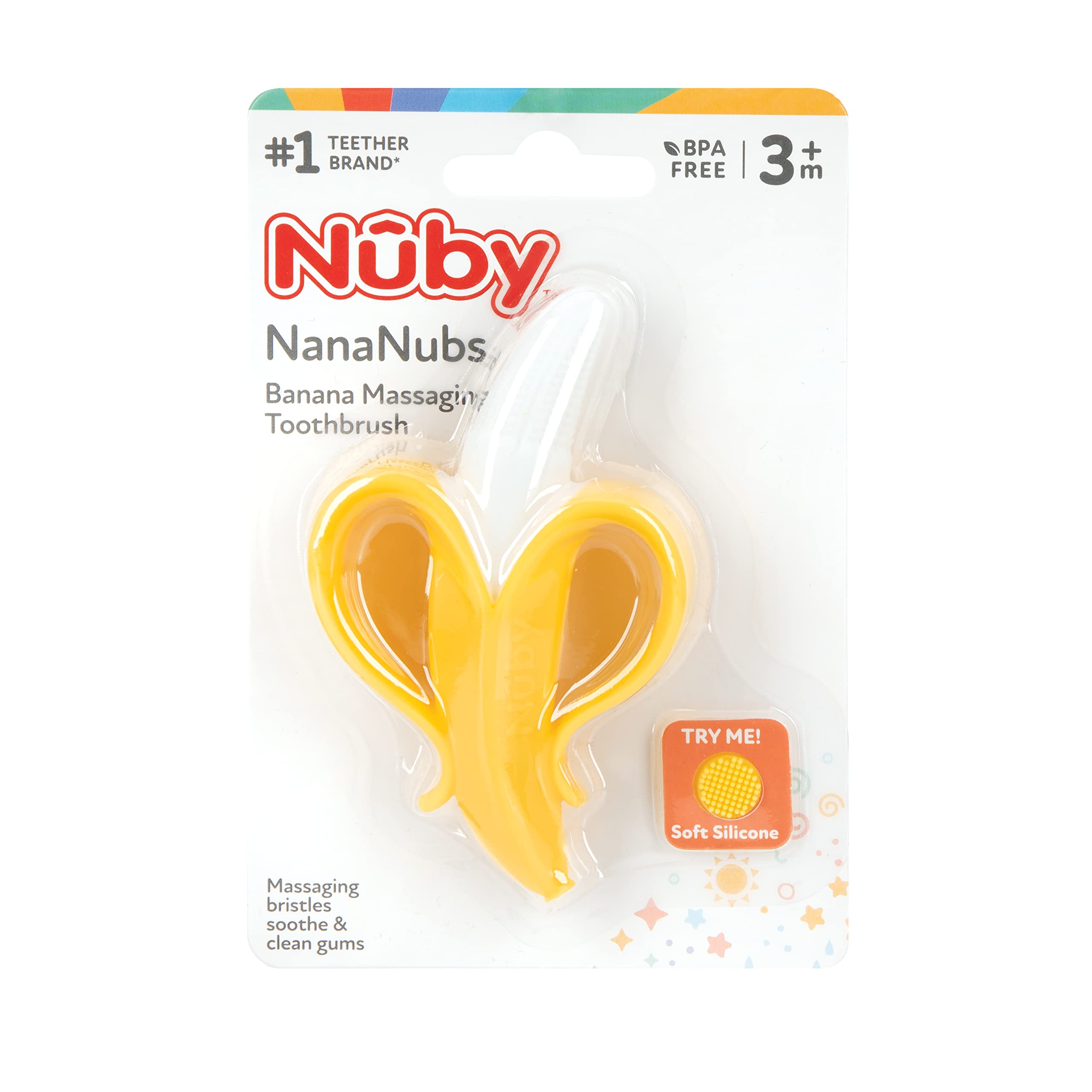 Nuby Nananubs Banana Massaging Teether, Yellow (Pack of 160)