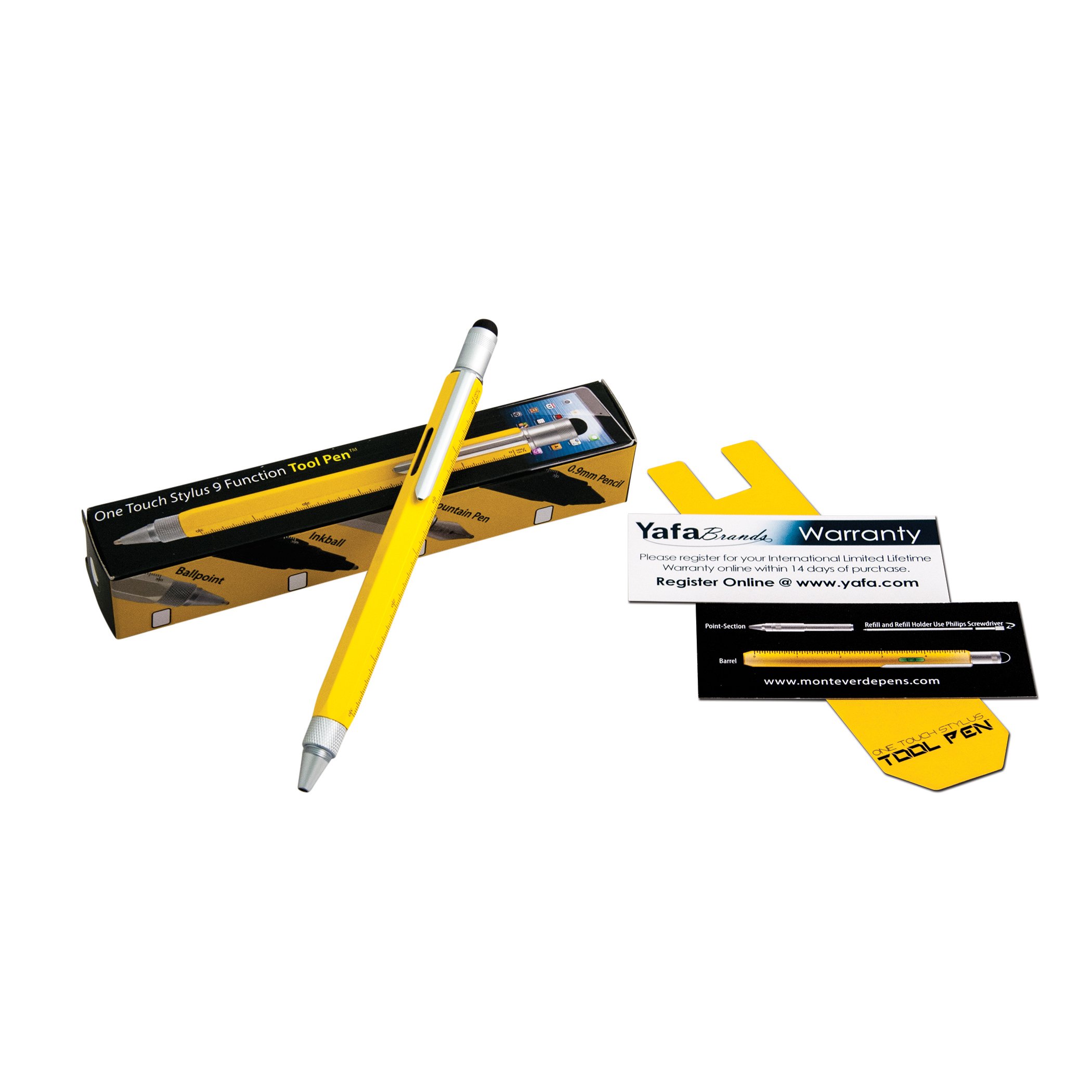 Monteverde USA One Touch Tool Pen, Ballpoint Pen, Yellow (MV35212)