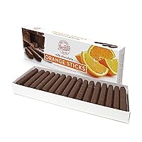Sweet Candy Milk Chocolate Orange Sticks - Chocolate Covered Candy - Orange Flavor With Rich Chocolate Coating - Old Fashioned Sweet Treat - One (1) 10.5oz Box