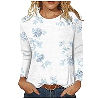 Autumn Blouses, Women's Button Neck Tops Women's Blouses Casual Daily Tops Long Sleeve V Neck Fashion Print