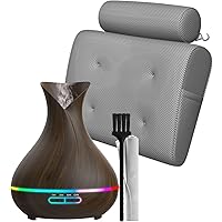 Everlasting Comfort Bath Pillow & Essential Oil Diffuser Bundle - Relaxing Spa Experience for Home & Aromatherapy Delight