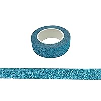 Syntego Turquoise Glitter Washi Tape Decorative Craft Self Adhesive Stick On Sticky Glitter Trim