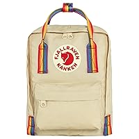 Fjällräven Kånken Rainbow Mini Backpack for Men, and Women - Durable Fabric with Adjustable Shoulder Straps, and Lightweight Backpack Light Oak/Rainbow Pattern One Size One Size