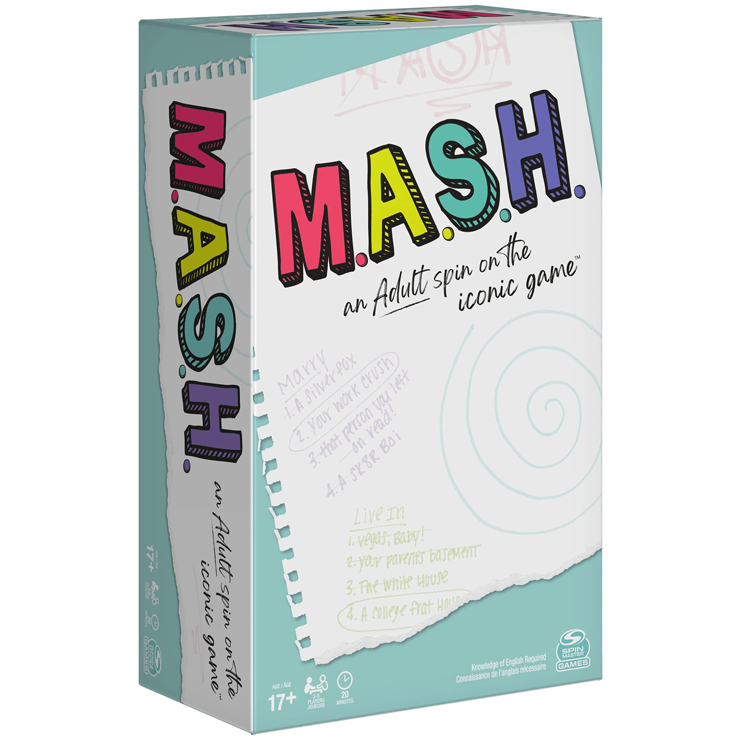 Spin Master Games MASH, Fortune Telling Adult Party Game, for Ages 17 and up
