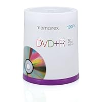 Memorex DVD plus R 16x 4.7GB 100 Pack Spindle
