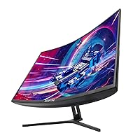 Sceptre 32-inch Curved Gaming Monitor Overdrive up to 240Hz DisplayPort 165Hz 144Hz HDMI AMD FreeSync Build-in Speakers, Machine Black (C325B-185RD)