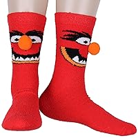 Disney The Muppets Socks Animal 3D Nose Adult Chenille Fuzzy Plush Crew Socks For Men Women 1 Pair