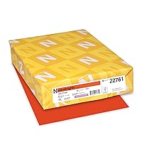 Neenah Paper 22761 Color Cardstock, 65lb, 8 1/2 x 11, Orbit Orange, 250 Sheets