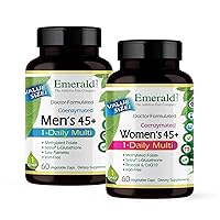 EMERALD LABS Women's 45+ 1-Daily Multi (60 Caps) & Men's 45+ 1-Daily Multi (60 Caps) - Complete Multivitamin for Comprehensive Support, Bone & Heart Health - Gluten-Free & Vegetarian