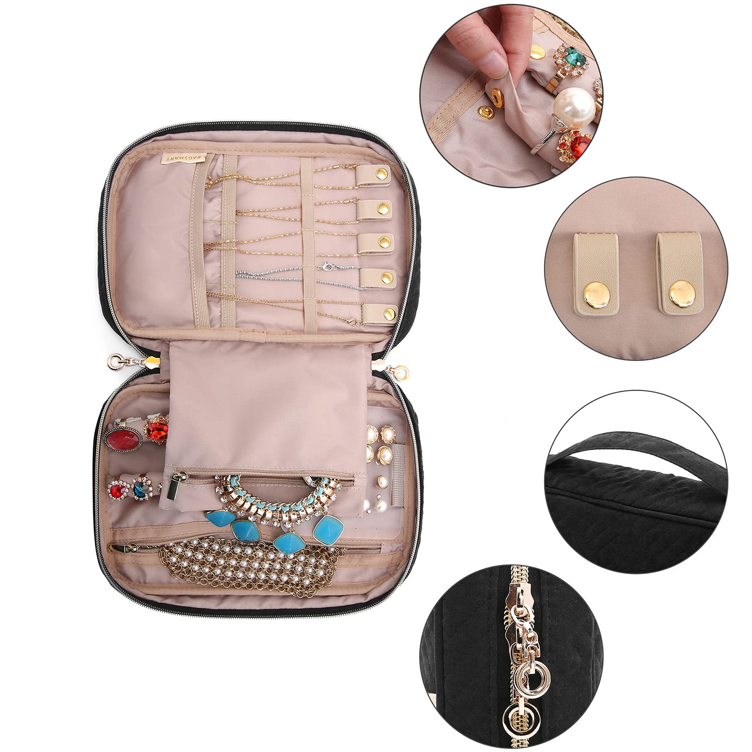 BAGSMART Electronics Organizer Travel Case Jewelry Organizer Bag Travel Jewelry Storage