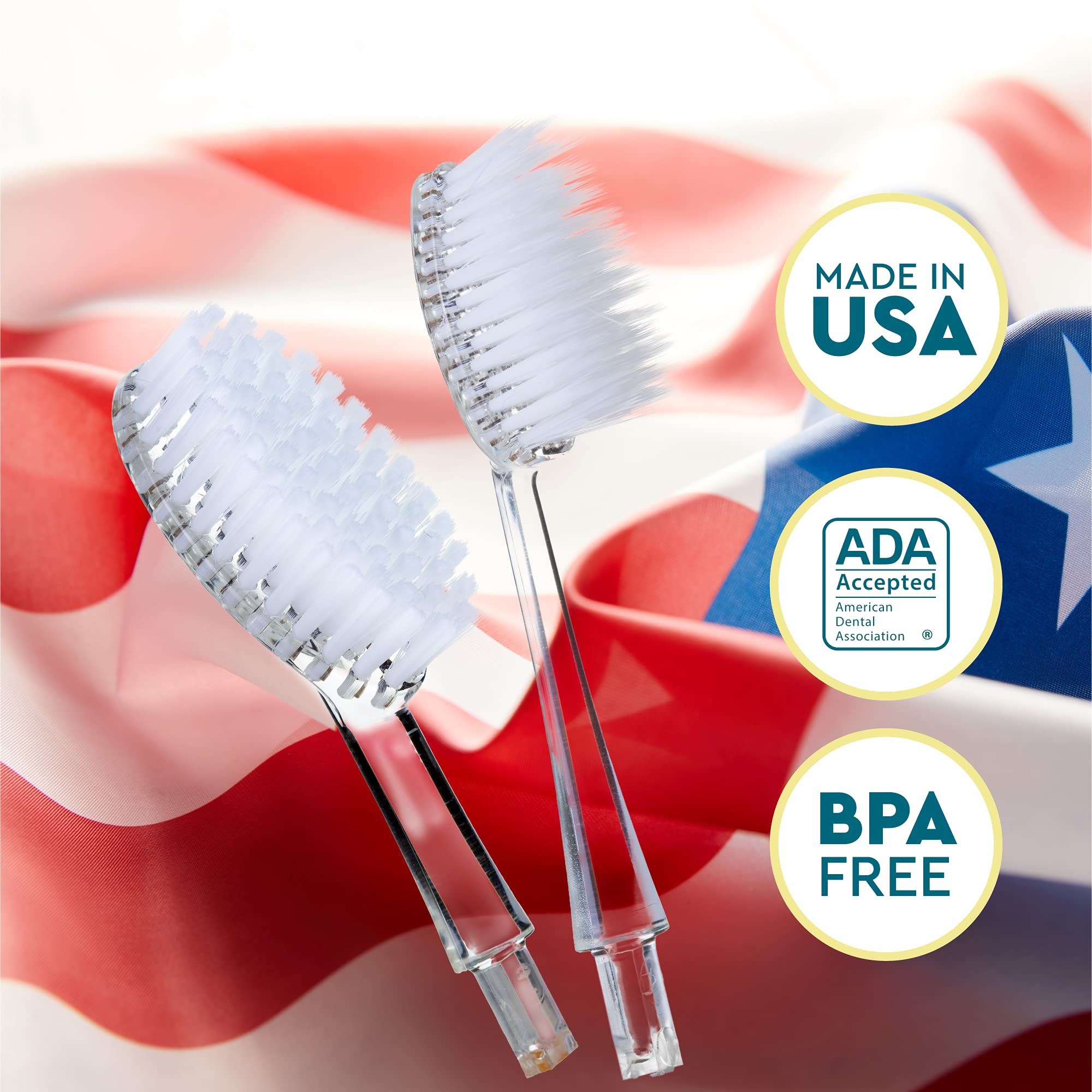 RADIUS Toothbrush Replacement Brush Heads 2-Count Improve Gum Health & Reduce Gum Issues - Soft Big Head - Pack of 1