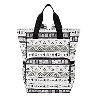 Geometric Boho Mandala Diaper Bag Backpack for Women Men Large Capacity Baby Changing Totes with Three Pockets Multifunction Nappy Changing Bag for Shopping Travelling