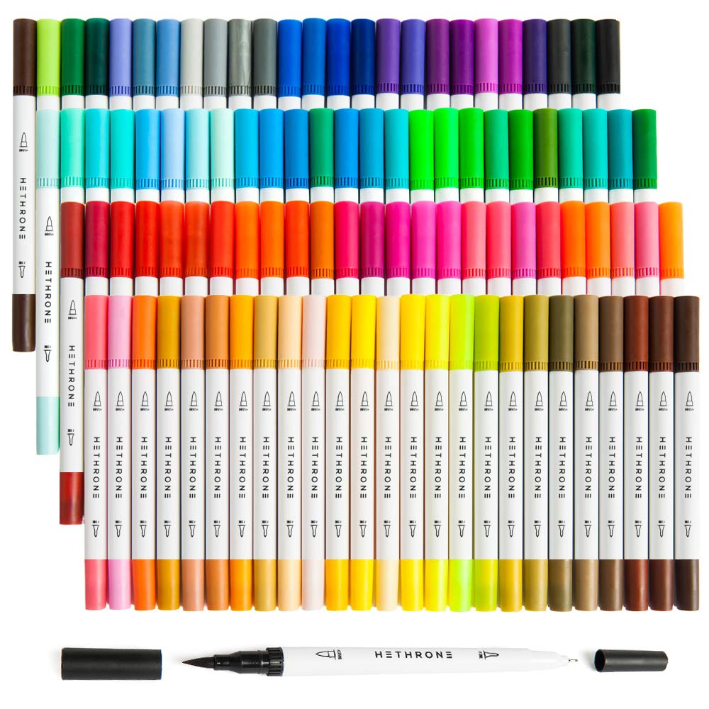 Mua Hethrone Markers for Adult Coloring - 100 Colors Dual Tip