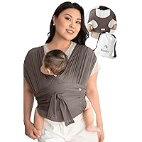 Konny Baby Carrier AirMesh for Cozy Luxury Baby Carrier Wrap, Easy to Wear and Wrap Baby Sling, Baby Wrap Carrier, Perfect for Newborn Babies up to 44 lbs, (Mocha, XXX-Large)