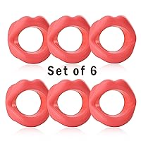 Set of 6 Silicone Face Slimmer Mouth Tightener Chin V Up Trainer Anti-Aging Face Masseter Muscle Exercise Mouthpiece Tool Beauty Gift